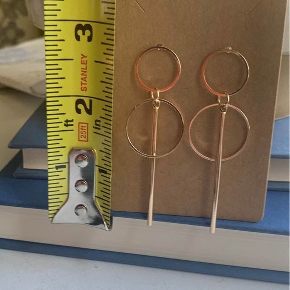 Brand new trendy boho gold colored hoop lightweight earrings - Picture 2 of 2